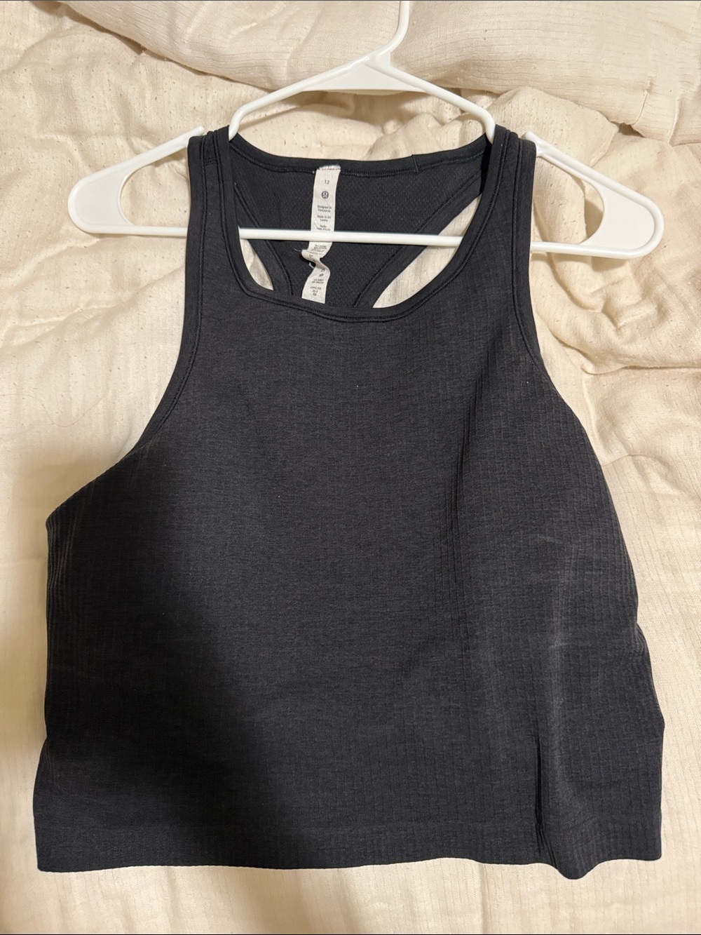 lululemon athletica Black Ribbed Racerback Tank